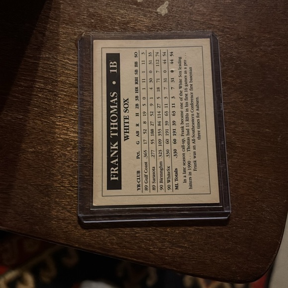 Frank Thomas MLB, official rookie card mint condition! - Picture 2 of 2